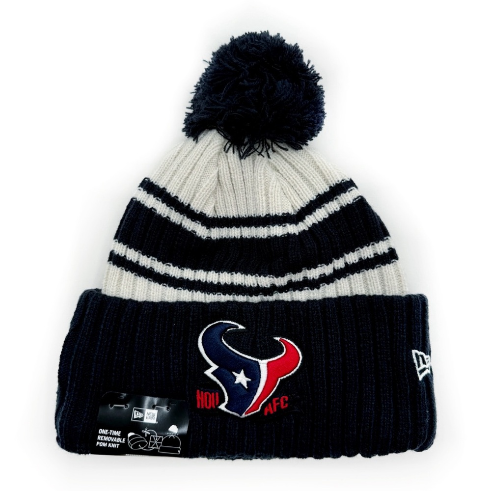 New Era Houston Texans Beanie Mens Womens NFL Knit Winter Hat Beanie Fan Gear